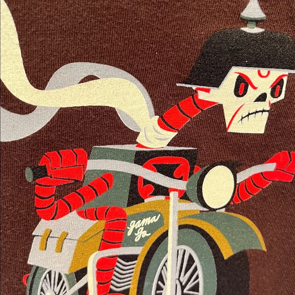 Vintage 2004 Gama-Go “Born to Lose” Skeleton Graphic Tee Y2K Made in USA - Large - Picture 7 of 11